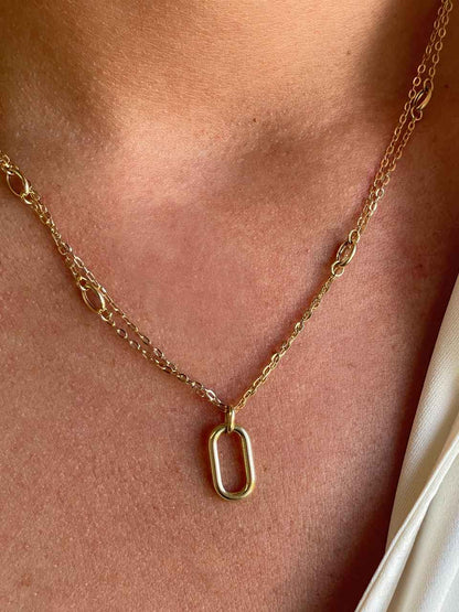 DILEK choker in 18-karat yellow gold with engraving plate