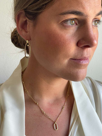 DILEK choker in 18-karat yellow gold with engraving plate