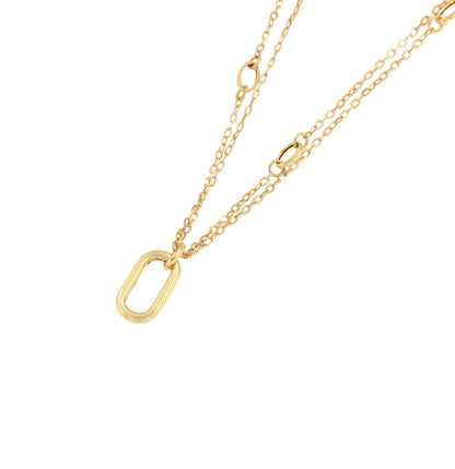DILEK choker in 18-karat yellow gold with engraving plate