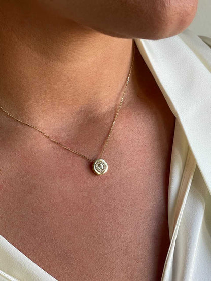 LAGES choker pendant and chain in 18k yellow gold with cubic zirconia