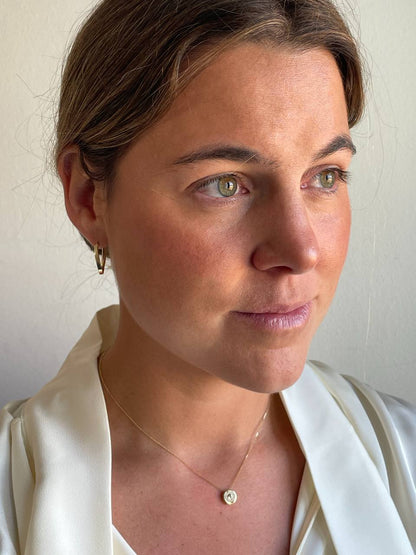 LAGES choker pendant and chain in 18k yellow gold with cubic zirconia