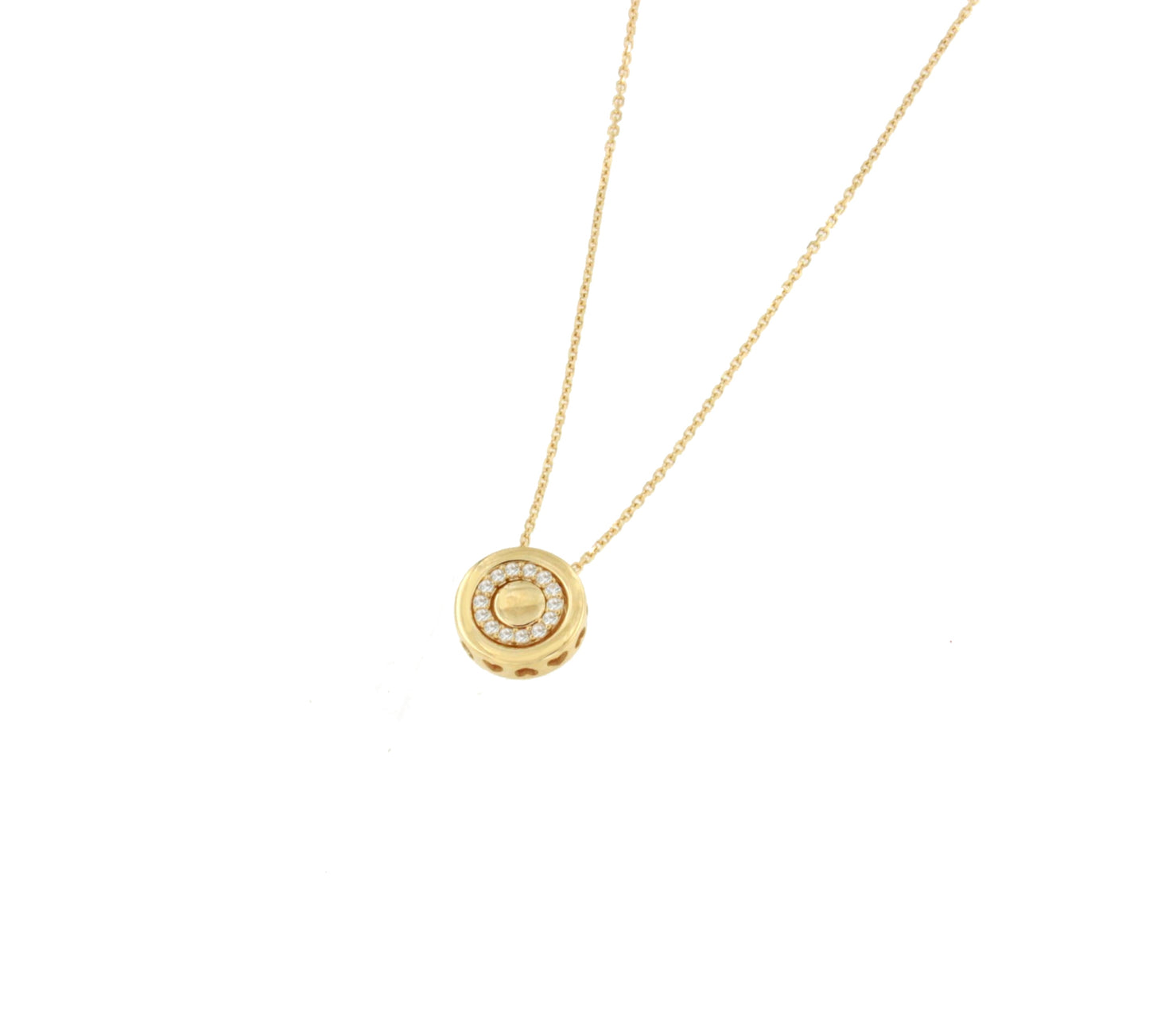 LAGES choker pendant and chain in 18k yellow gold with cubic zirconia