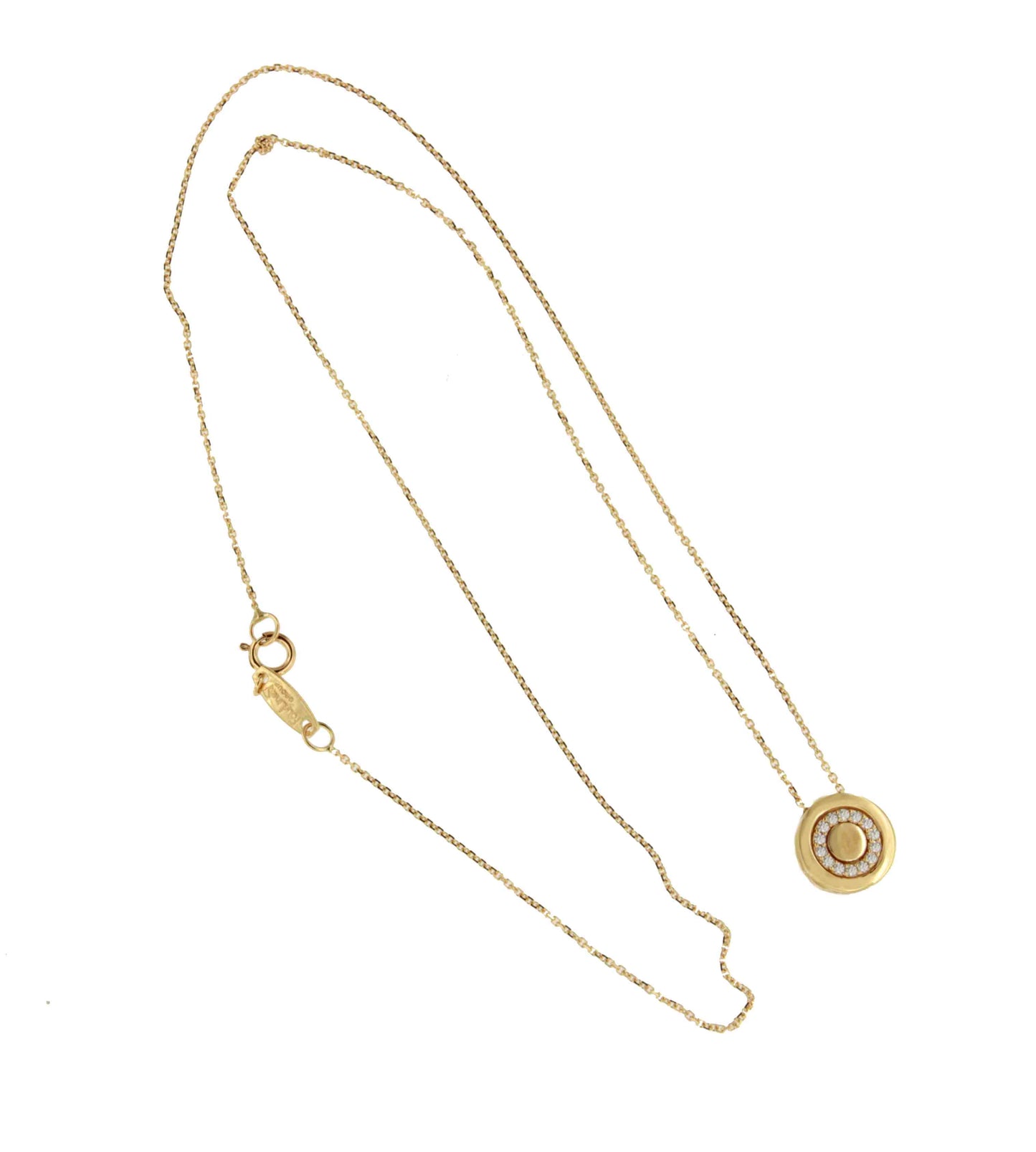LAGES choker pendant and chain in 18k yellow gold with cubic zirconia