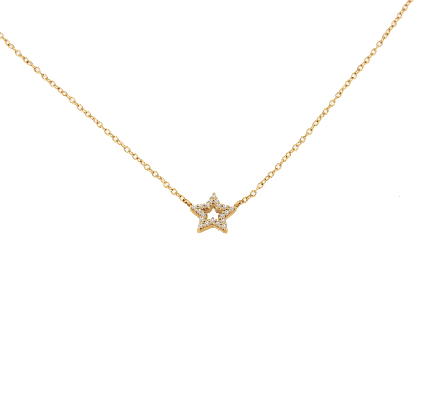 LAGES choker pendant and chain in 18k yellow gold with cubic zirconia