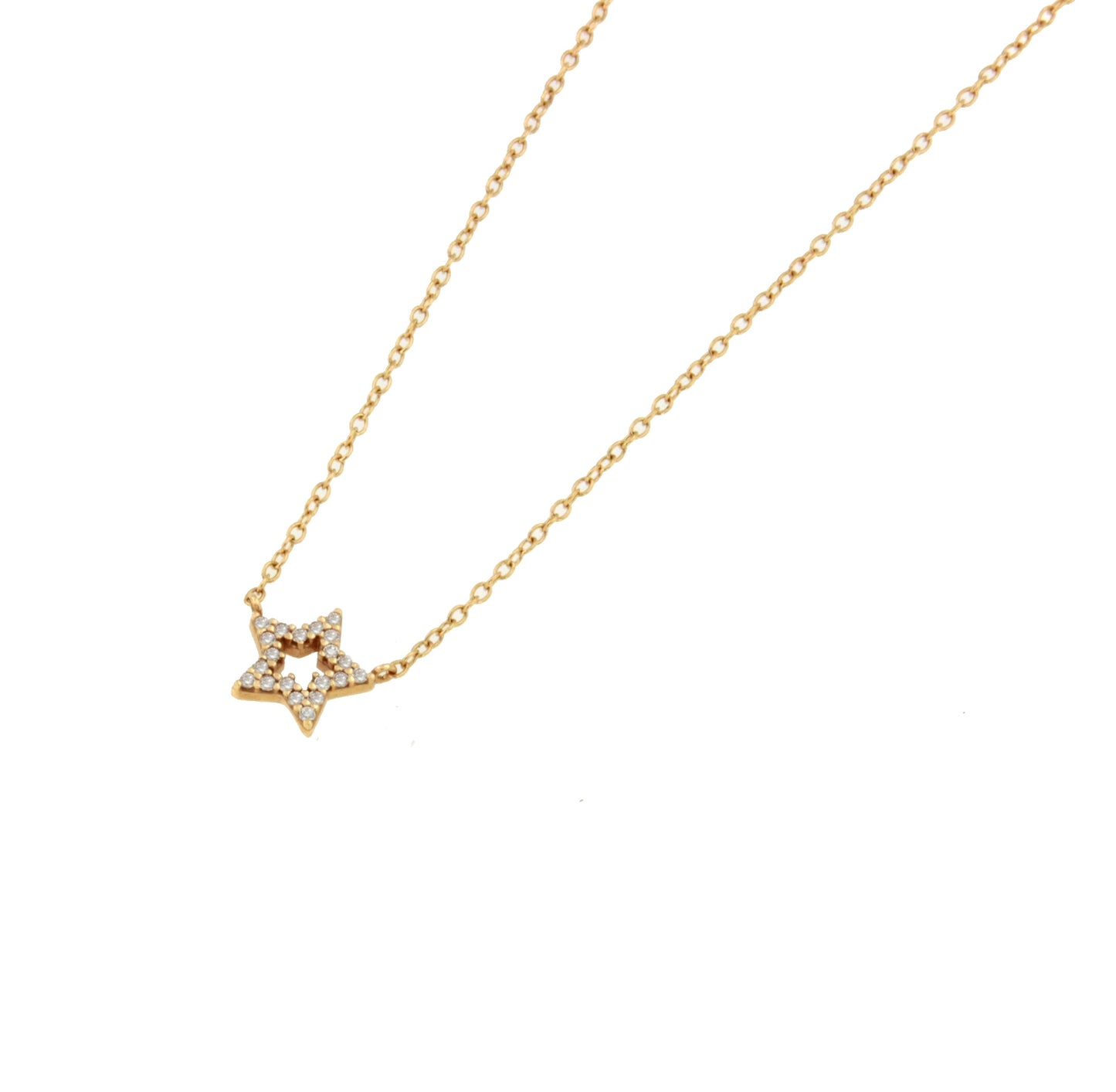 LAGES choker pendant and chain in 18k yellow gold with cubic zirconia