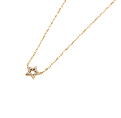 LAGES choker pendant and chain in 18k yellow gold with cubic zirconia