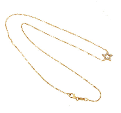 LAGES choker pendant and chain in 18k yellow gold with cubic zirconia