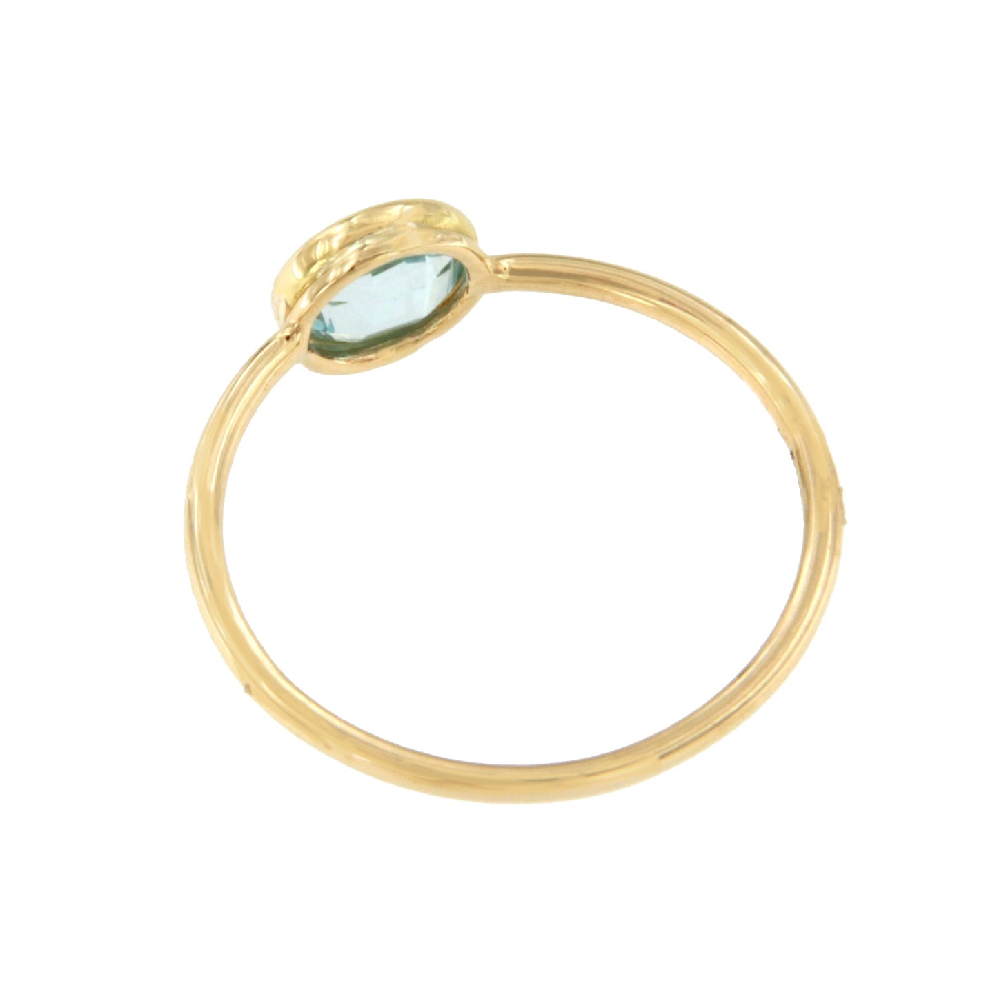 Anillo KANSAS amatista o topacio azul en oro amarillo de 18 kilates.
