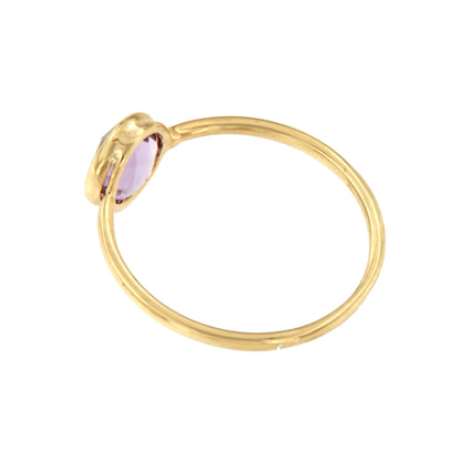 Anillo KANSAS amatista o topacio azul en oro amarillo de 18 kilates.