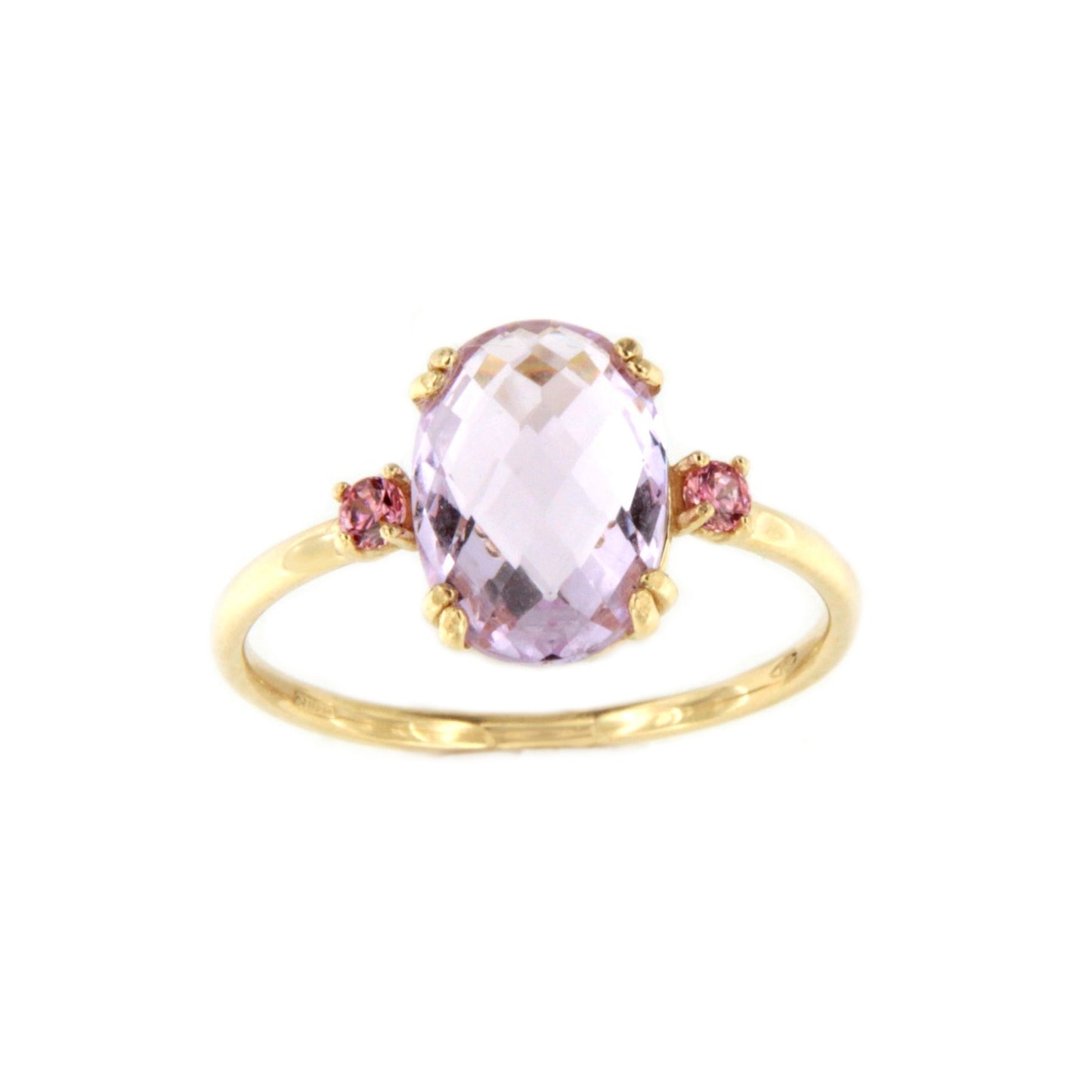 Anillo QUITO amatista o topacio azul en oro amarillo de 18 kilates