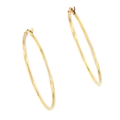 EREMITA earring, plain hoop in 18k yellow gold