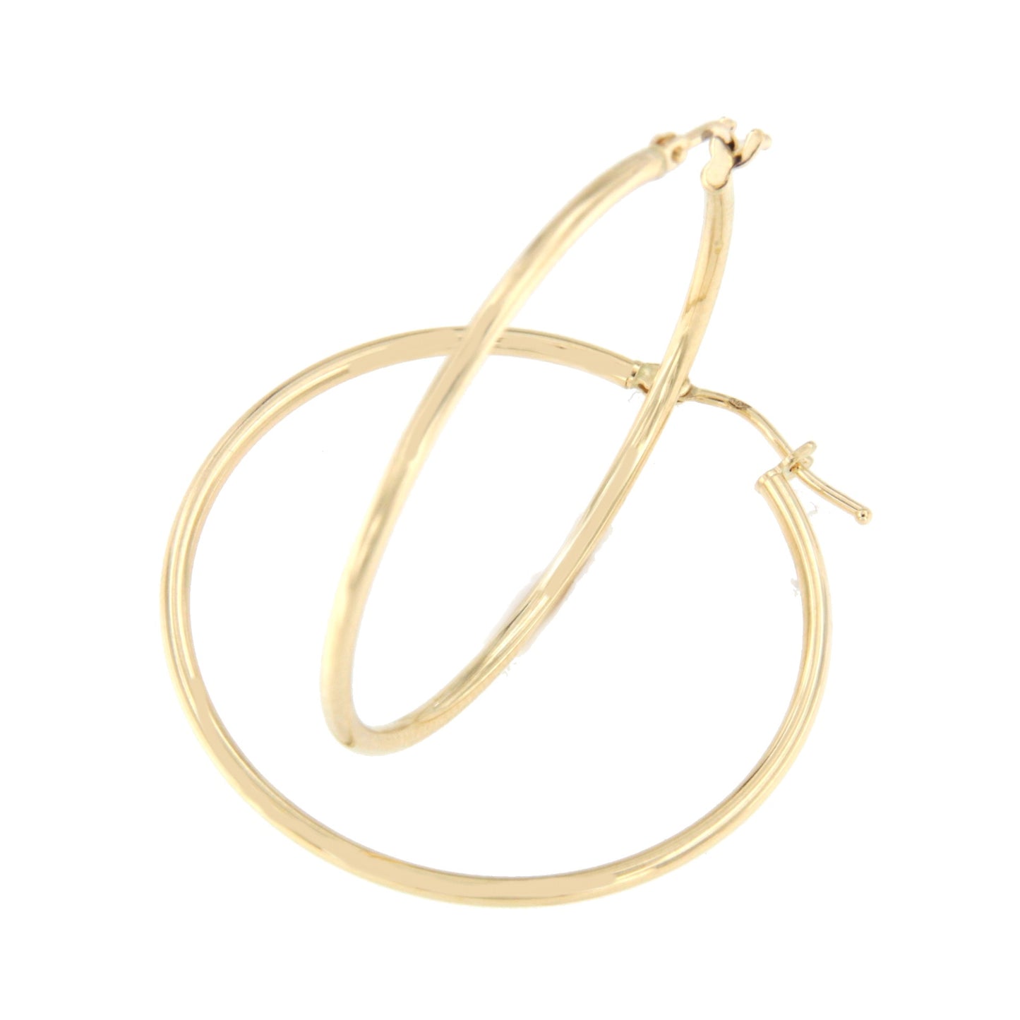EREMITA earring, plain hoop in 18k yellow gold