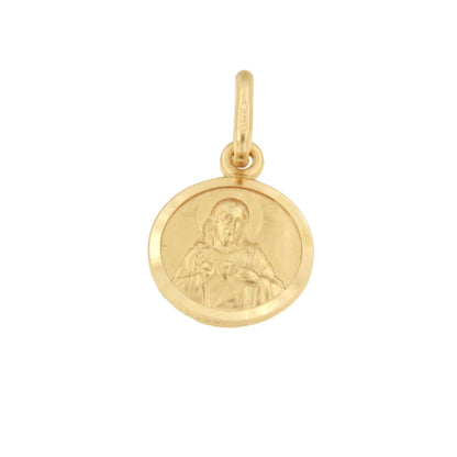 Medalla SAN DIEGO Virgen del Carmen Sagrado Corazon en oro de 18 kts