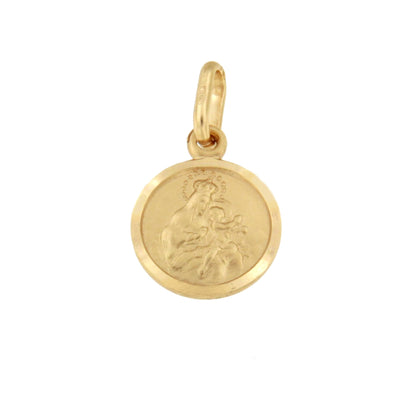 Medalla SAN DIEGO Virgen del Carmen Sagrado Corazon en oro de 18 kts