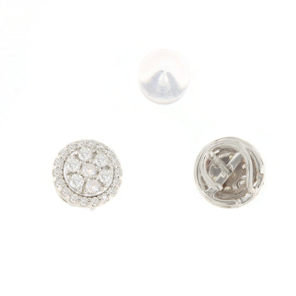 Pendientes ROUTAN desmontable roseta de brillantes en oro blanco 18 ktes.