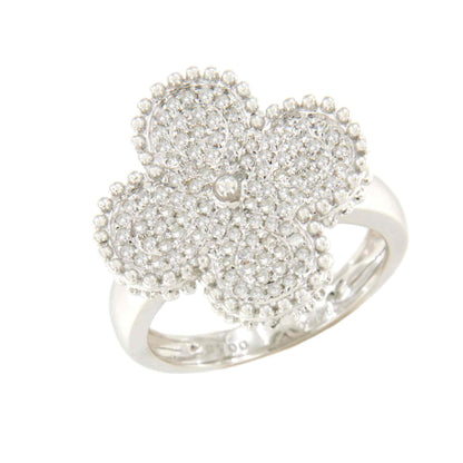 Anillo RENTERIA en oro blanco de 18 ktes con brillantes en pavé.