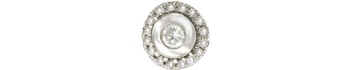 BABEL detachable stud earrings in white gold and diamond.