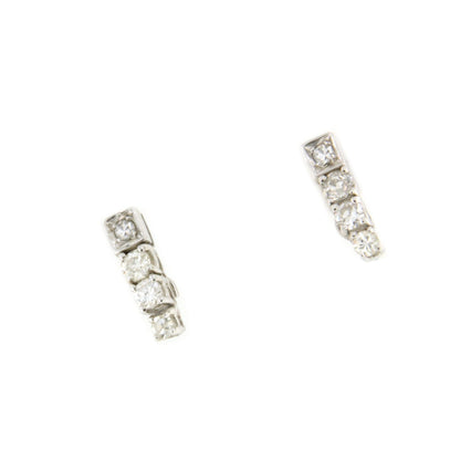 Pendientes TERESA desmontable en oro de blanco de 18 ktes y diamantes