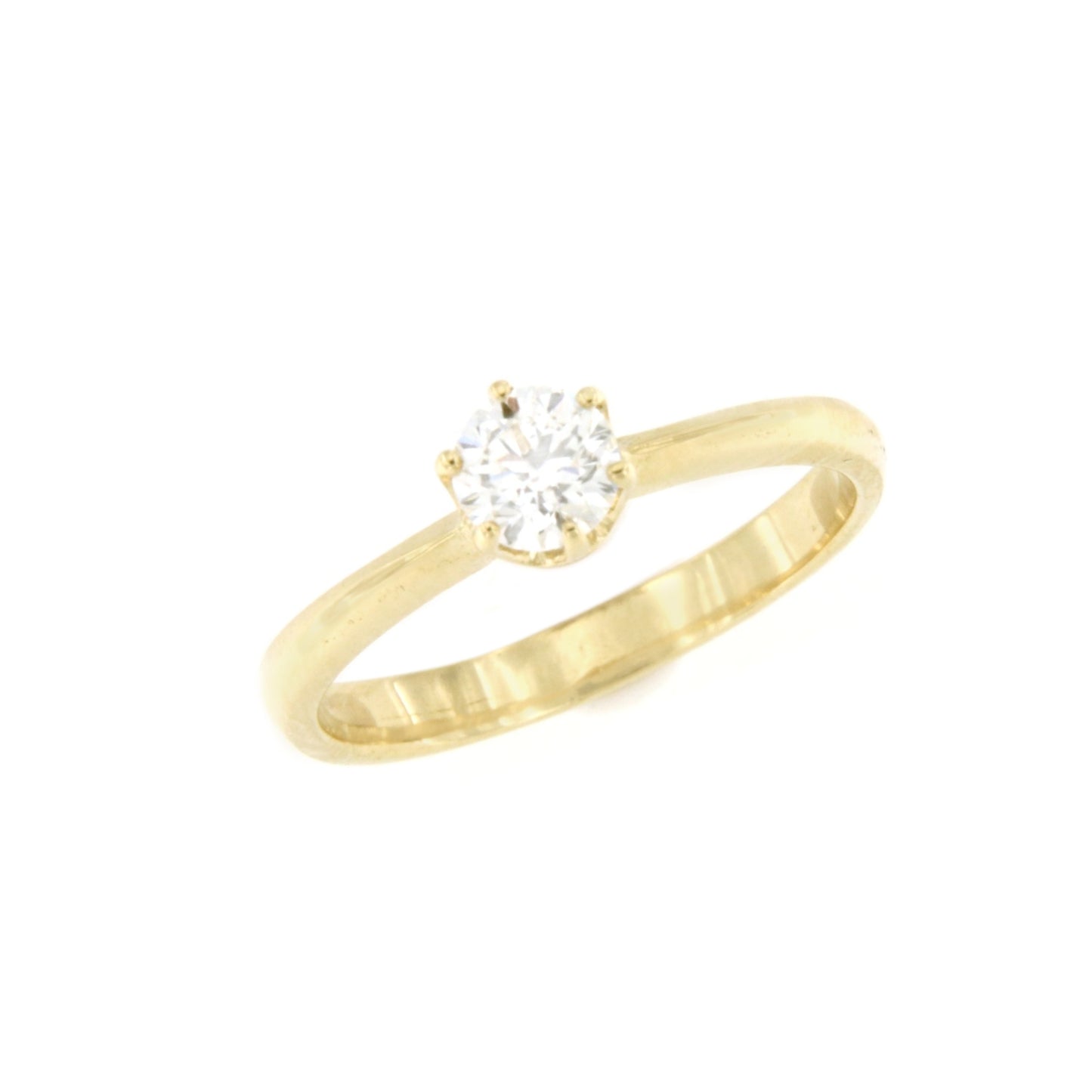 Anillo CALAIS solitario de brillante seis garras en oro blanco de 18 ktes