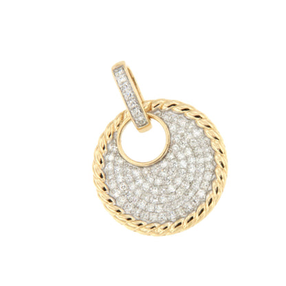 Colgante AZAIRA en oro amarillo 14 ktes con brillantes