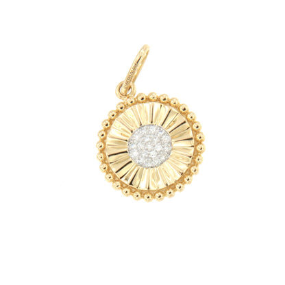 Colgante ORUMA en oro amarillo 14 ktes con brillantes