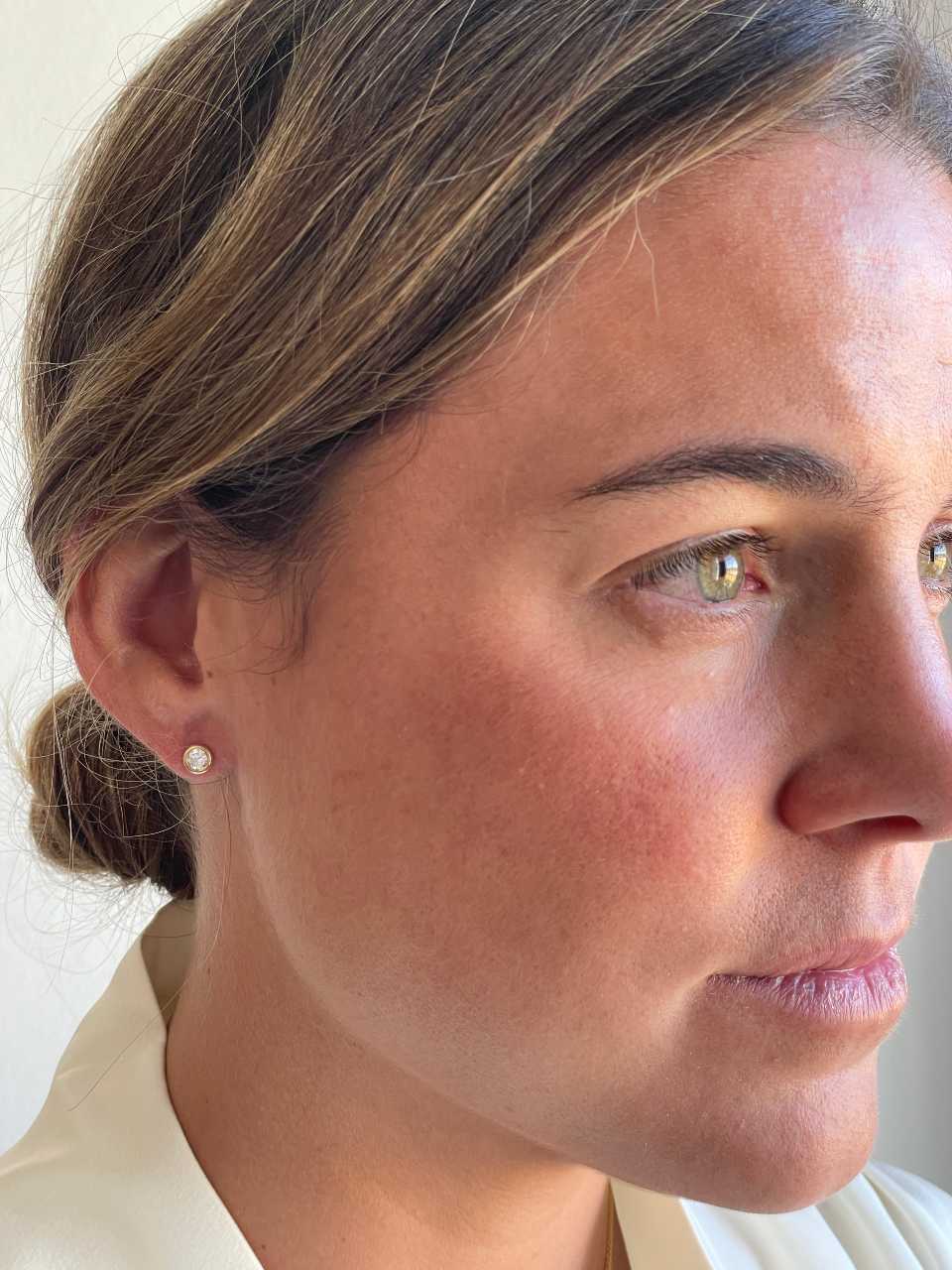 NEVERS detachable stud earrings in 18k yellow gold