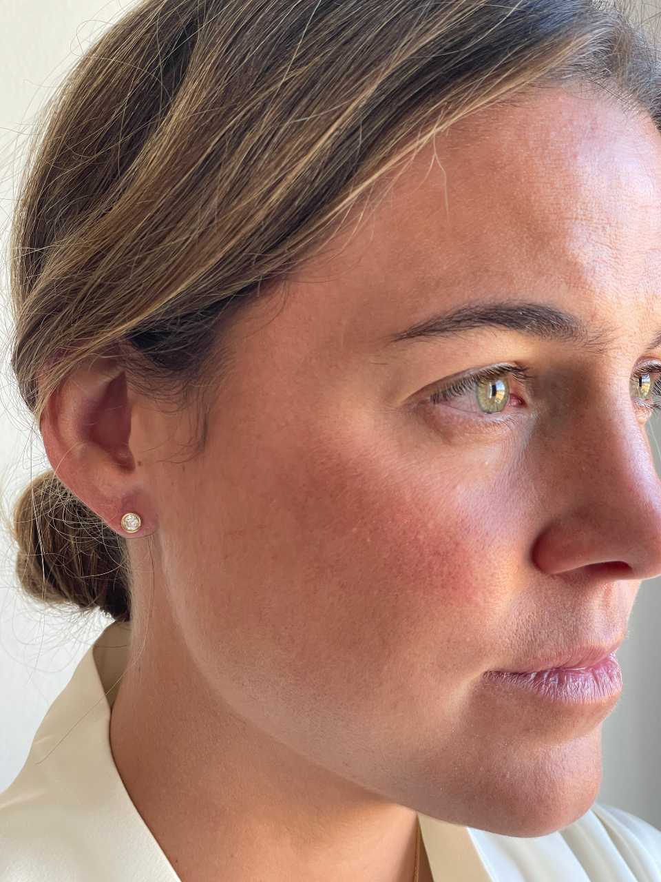 NEVERS detachable stud earrings in 18k yellow gold