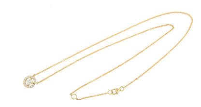 LINZ 18 Karat white gold chain with diamond solitaire.