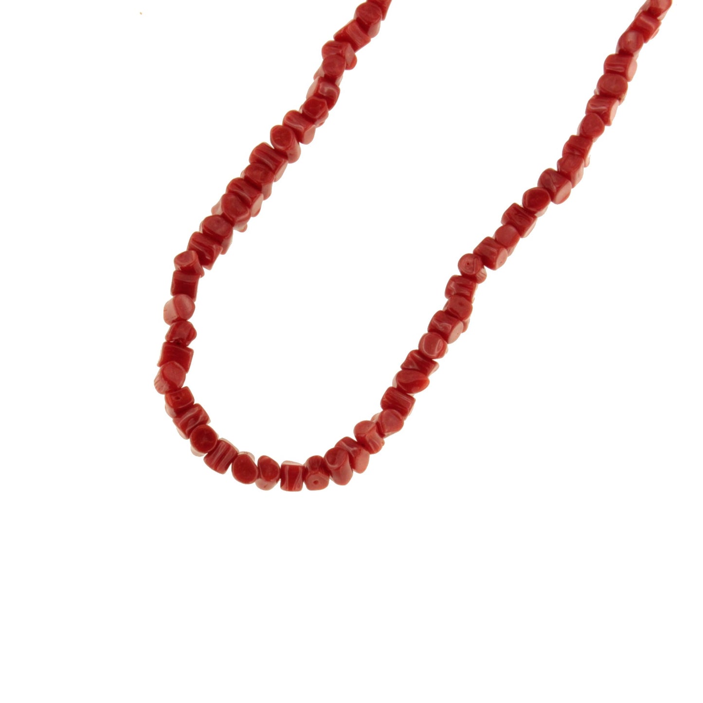 Bamboo choker with coral branches and 18k gold clasps
