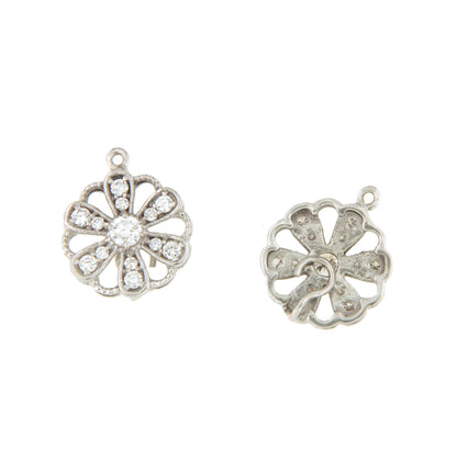 PAU pendants for detachable earrings in 18k white gold