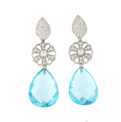 PAU pendants for detachable earrings in 18k white gold