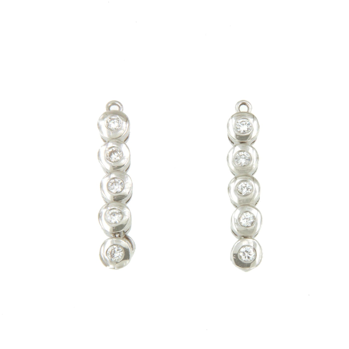 LUMISAR alargador de oro blanco de 18 kilates y brillantes