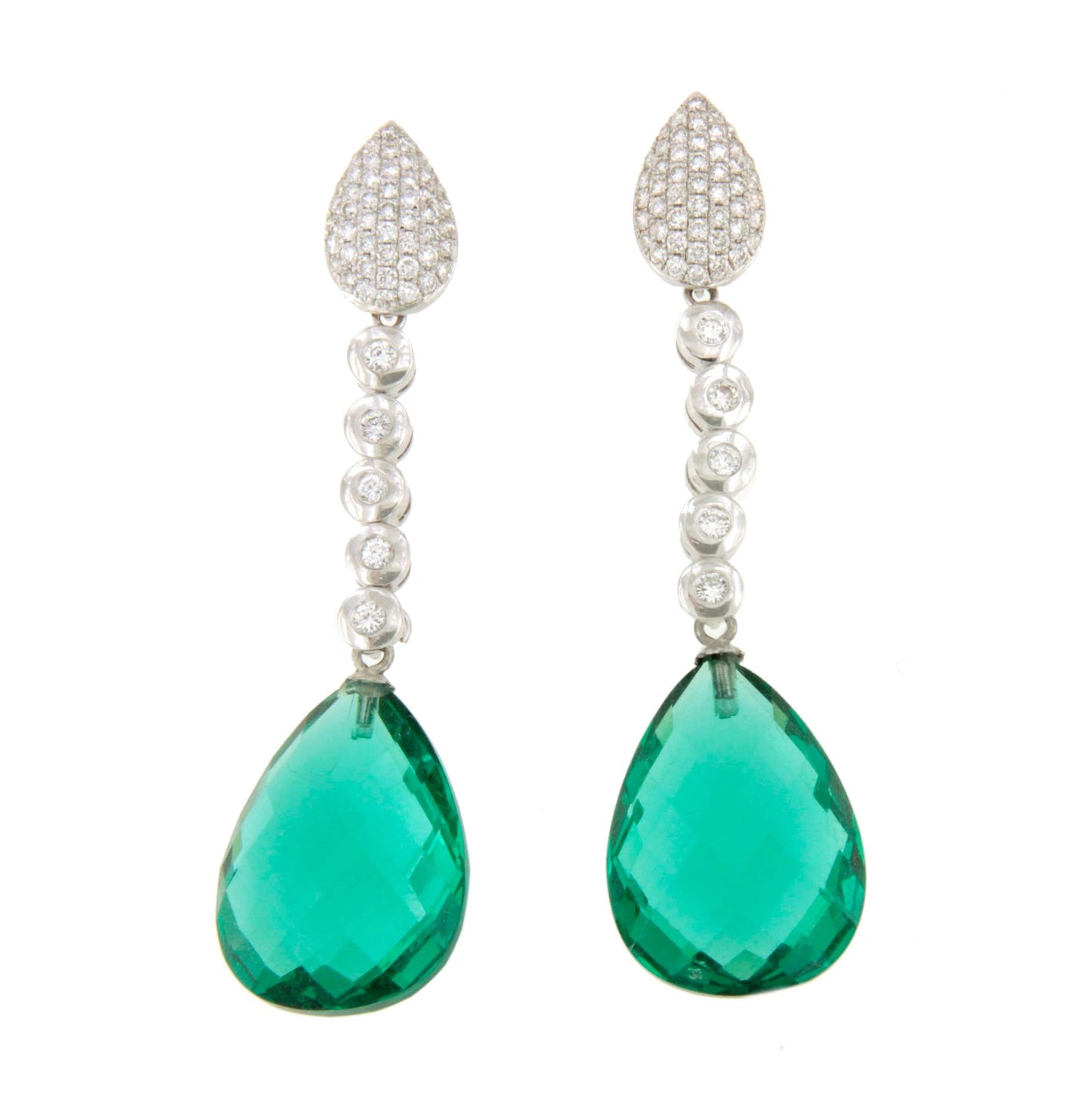 LUMISAR alargador de oro blanco de 18 kilates y brillantes