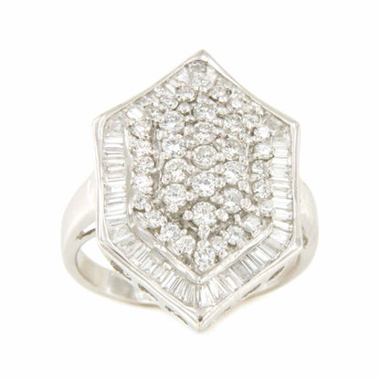 Anillo AMURRIO oro blanco 18 ktes con brillantes y baguettes