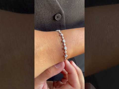 Pulsera VERSALLES de oro blanco de 18 ktes con diamates talla brillantes