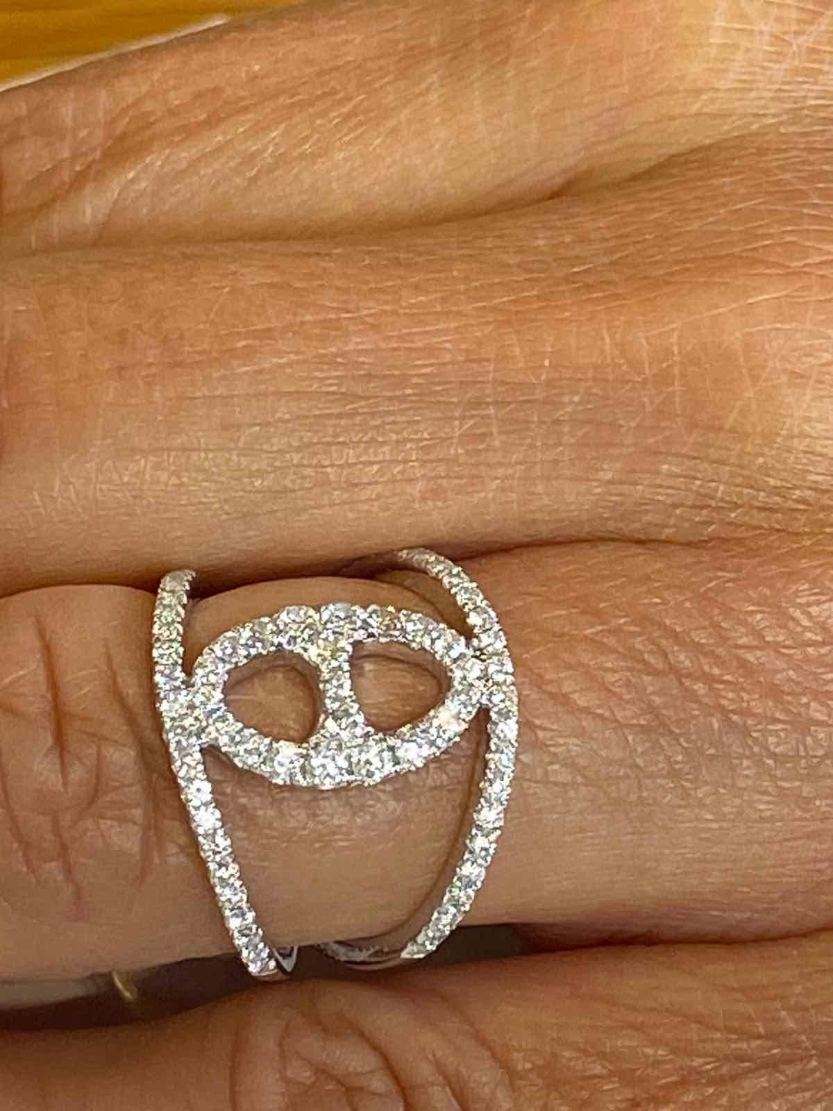 TALMAI, anillo de oro blanco con diamantes - Roman Joyero