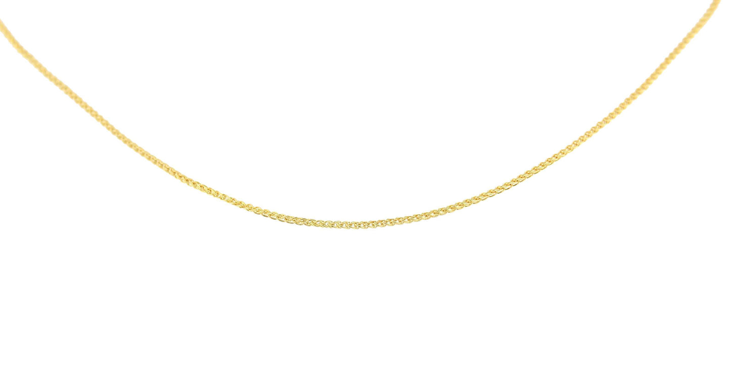 Cadenita FASUN clásico cordón trenzado oro amarillo 18 kts - Roman Joyero