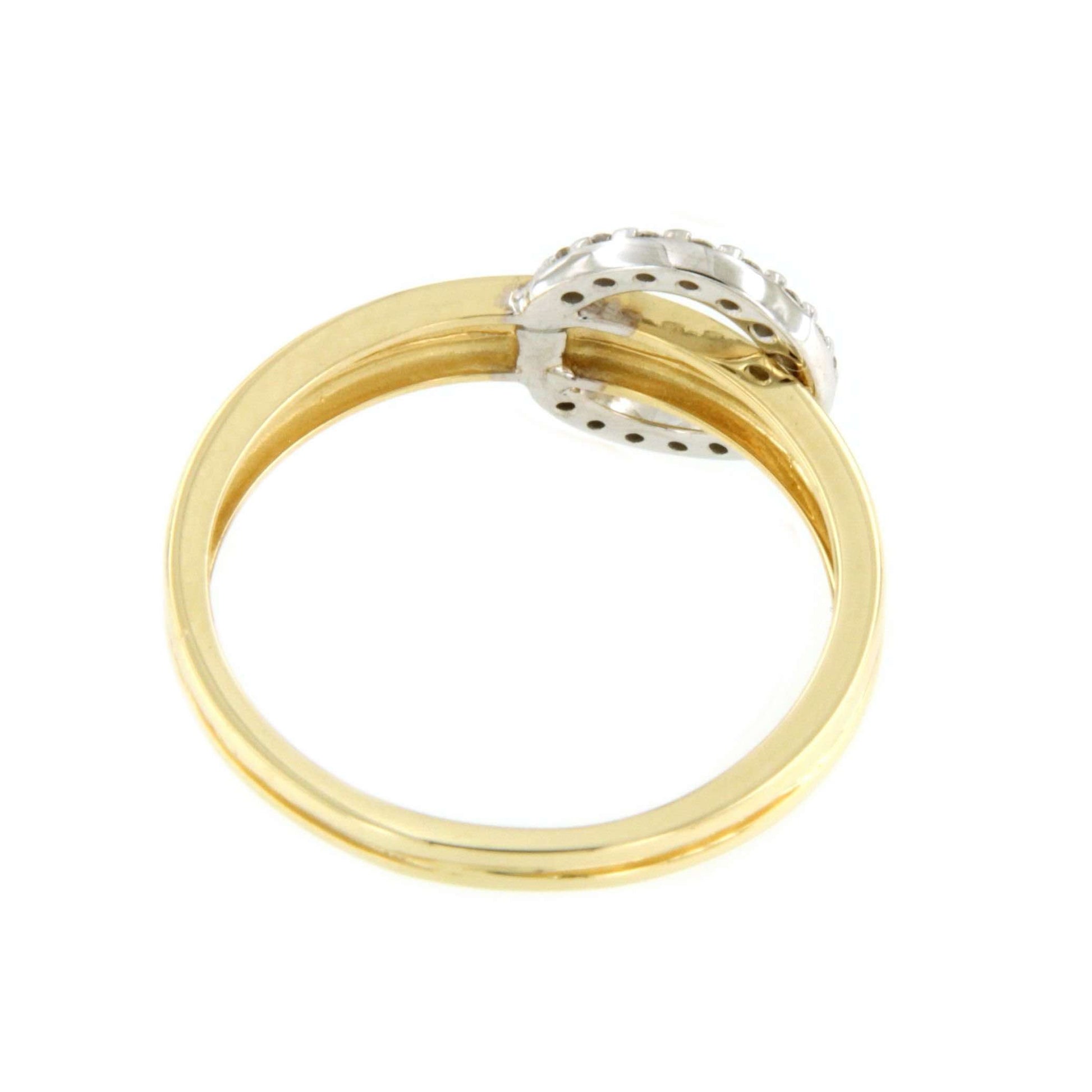 DIBEK anillo en oro amarillo 18 ktes con circonitas rodiado - Roman Joyero