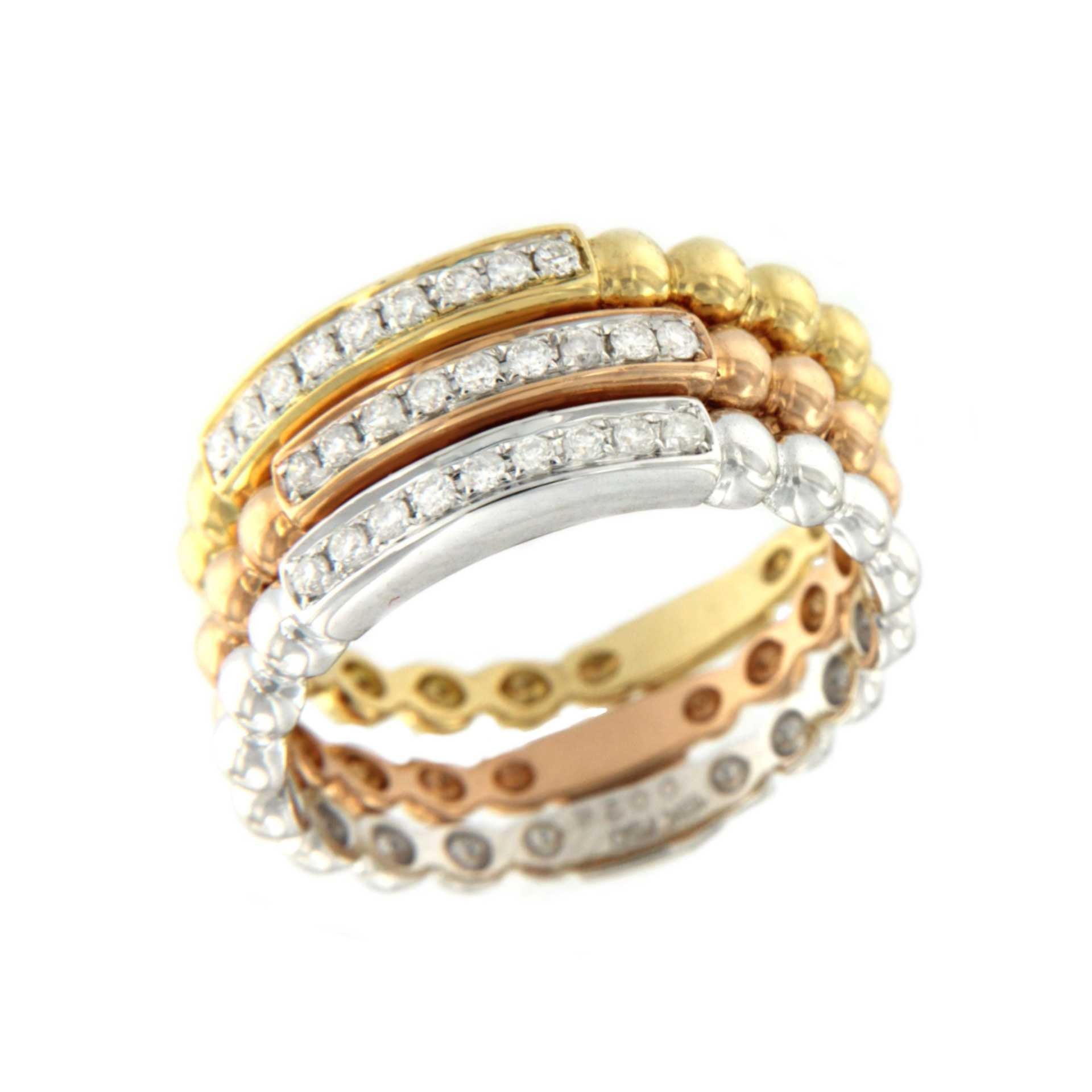 BARI, anillo de oro blanco con diamantes - Roman Joyero