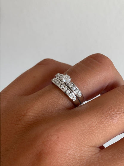 VERONA, anillo de oro blanco con diamantes - Roman Joyero