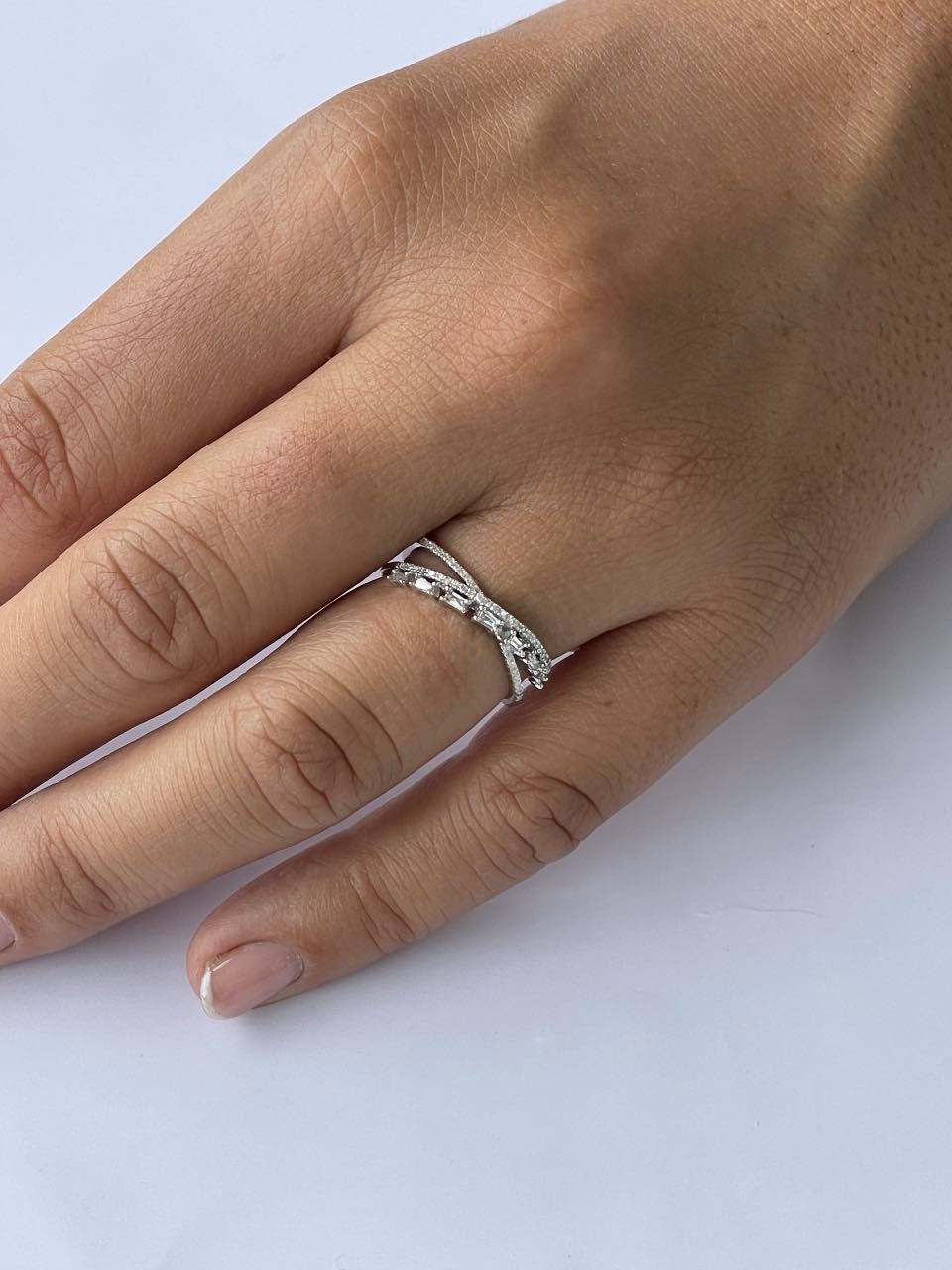 LAJAS anillo de oro blanco con diamantes - Roman Joyero