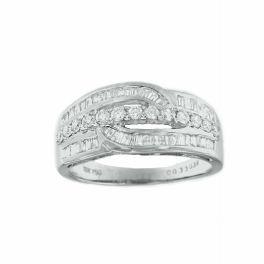 ANZIO, anillo de oro blanco con diamantes - Roman Joyero