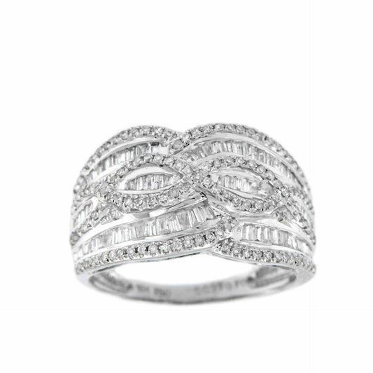 PAVIA, anillo de oro blanco con diamantes - Roman Joyero
