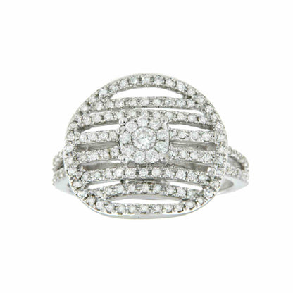 TREVISO, anillo de oro blanco con diamantes - Roman Joyero