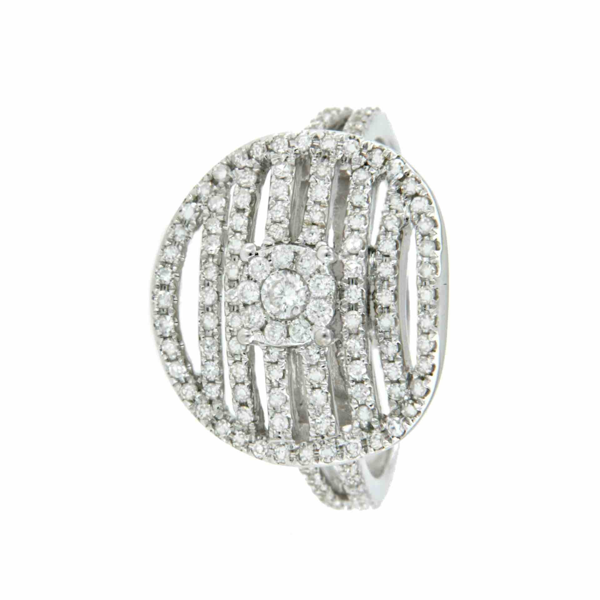 TREVISO, anillo de oro blanco con diamantes - Roman Joyero