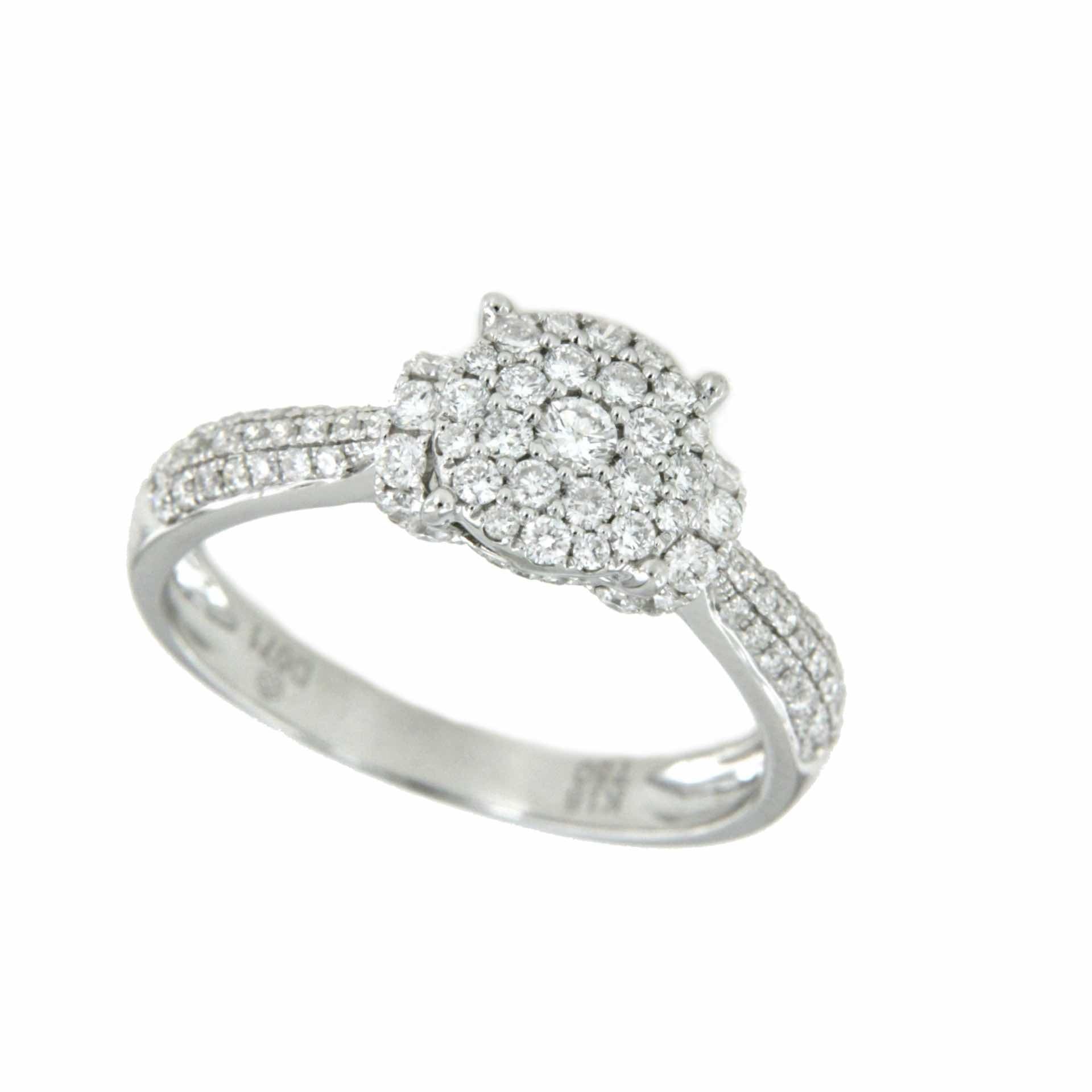 SAN MARINO, anillo de compromiso en oro y diamantes - Roman Joyero