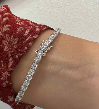 EXODO, pulsera de plata estilo rivier