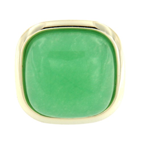 YAEL, anillo de plata con cuarzo verde - Roman Joyero