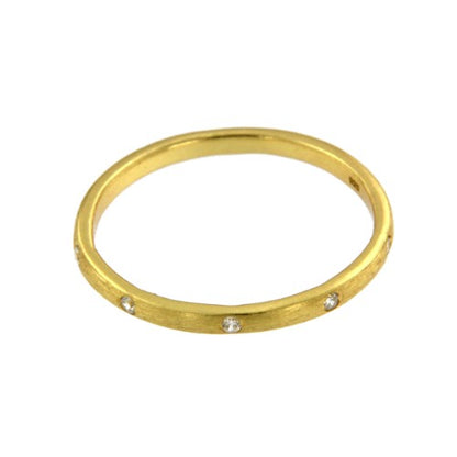 CELEDONIA, anillo de plata dorada con circonitas. - Roman Joyero