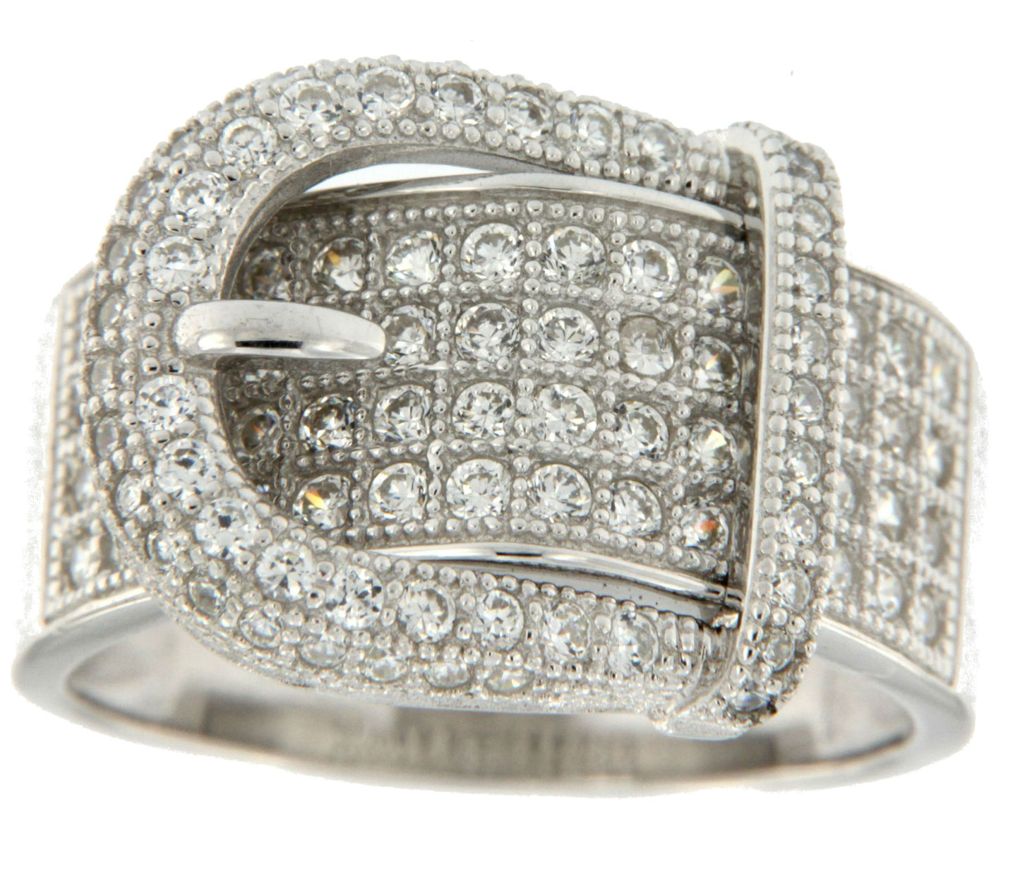 BERNINI, anillo de plata en forma de hebilla - Roman Joyero
